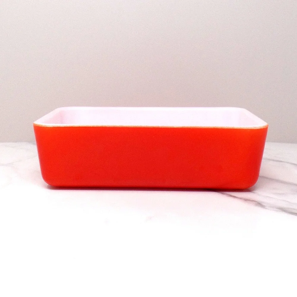 Vintage McKee Red Refrigerator Dish, No Lid (1960s)